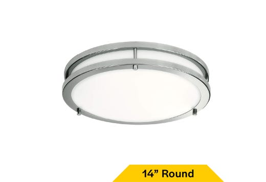 Flush Mount Brushed Nickel Double Ring 14" Selectable CCT LED product