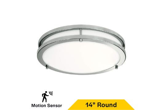 Flush Mount Brushed Nickel Double Ring 14" Selectable CCT product image