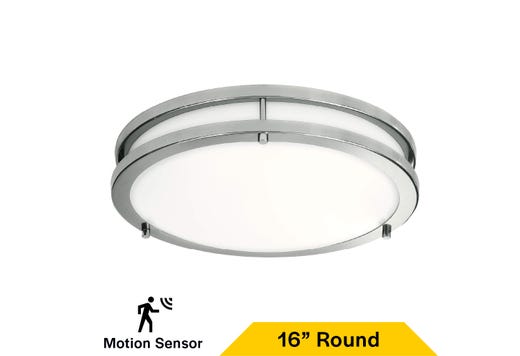 Flush Mount Brushed Nickel Double Ring 16" Selectable CCT lighting product image