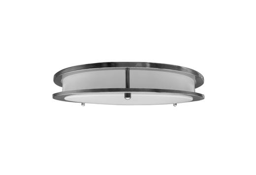 Flush Mount Brushed Nickel Double Ring 12" Selectable CCT 27/30/35/40/50K 15W 1250LM 120V TRIAC Dimming Plastic Lens with Microwave Motion Sensor