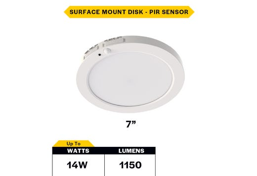 LED Surface Mount Disk 7in 14W 27/30/35/40/50K Color Select 120V product image