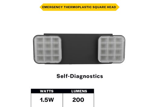 Emergence Series Emergency Unit Black Adjustable Thermoplastic LED product