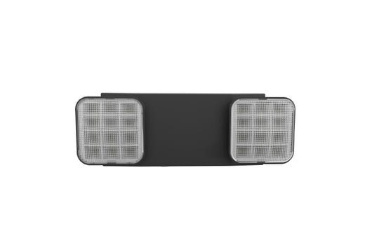 Emergence Series Emergency Unit Black Adjustable Thermoplastic Square Heads 90-min Battery Bkup