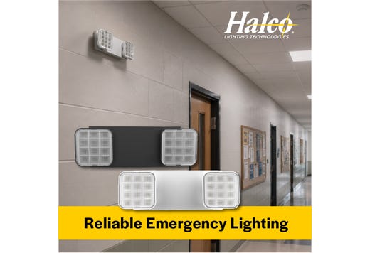 Emergence Series Emergency Unit White Adjustable Thermoplastic Square Heads with Remote Capacity and Self-test Self-diagnostics 90-min Battery Bkup