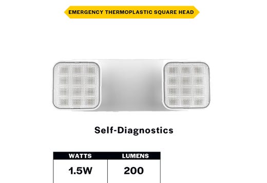 Emergence Series Emergency Unit White Adjustable Thermoplastic LED product