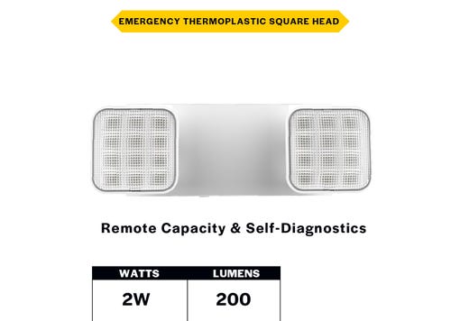 Emergence Series Emergency Unit White Adjustable Thermoplastic lighting product image