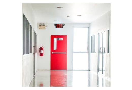 Emergence LED Exit Emergency Light Combo Black Thermoplastic Field Selectable Red/Green Legend Single/Double Face Battery Backup T20