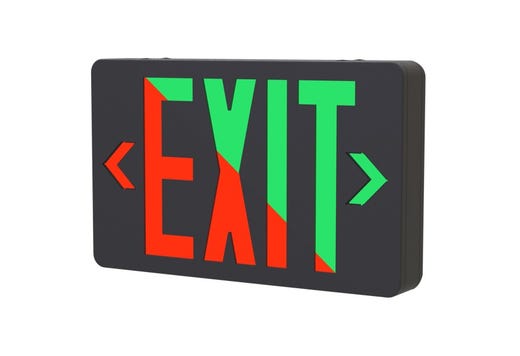 Emergence LED Exit Sign Black Thermoplastic Field Selectable lighting product image