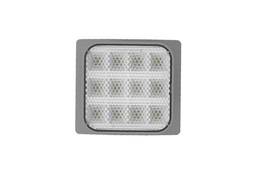 Emergence LED Single Remote Head Square Indoor Gray, 1.2W, 3.6-15VDC Input