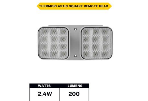 Emergence LED Double Remote Head Square Indoor White, 2.4W lighting product image