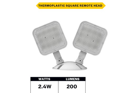 Emergence LED Double Remote Head Square Outdoor White, 2.4W lighting product image