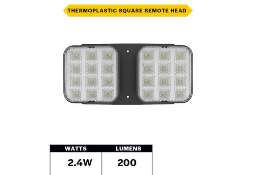 Emergence LED Double Remote Head Square Indoor Black, 2.4W product image