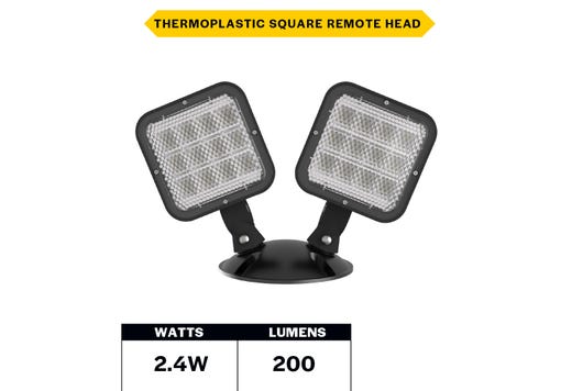 Emergence LED Double Remote Head Square Outdoor Black, 2.4W LED product