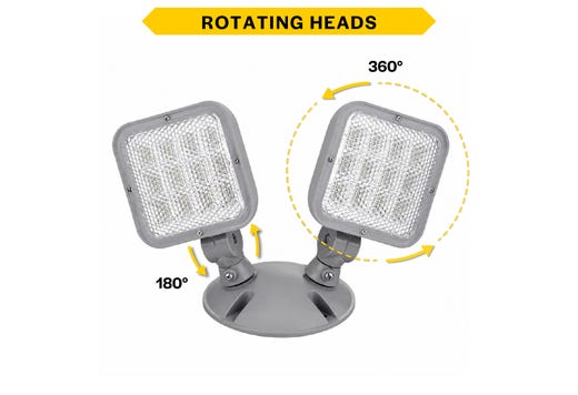 Emergence LED Single Remote Head Square Outdoor Black, 1.2W, 3.6-15VDC Input