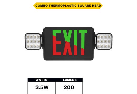 Emergence Series Combo (Exit/EM) Black Thermoplastic with