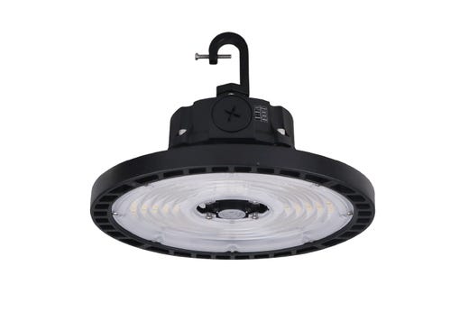 Essential Round Highbay (Gen-2) Controls Ready 3.5mm Jack Lumen Select 9,900-12,500-15,000 (60W-80W-100W), Color Select 4000K or 5000K, 120-277VAC, 0-10V Dimming, Black