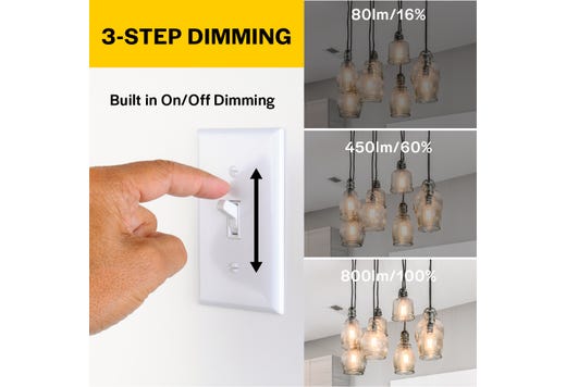 LED Filament 3-Step Dim B11 E26 Frosted