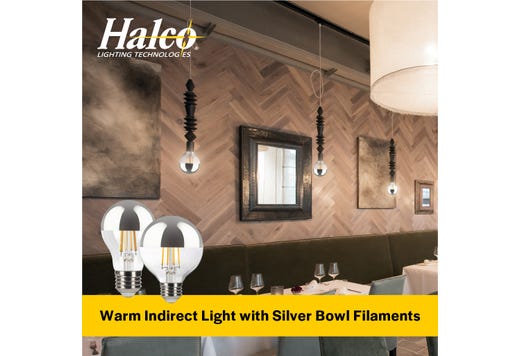 LED Filament A-shape Silver Bowl A19 Bulb Medium (E26) Base 2700K 8.8W 800 Lumens (60W Equiv) Clear Dimmable T20 Gen-4