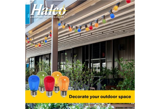 LED Filament Sign S14 Yellow Bulb Medium (E26) Base 5W 200 Lumens Yellow Dimmable Gen-4