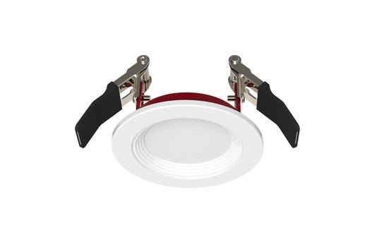LED Fire Rated 3in Slim Downlight Color Selectable 6.5W 555 Lumen Textured Baffle Trim 120V Triac Dimmable T24