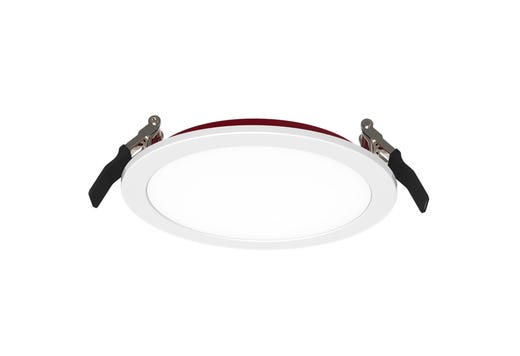 LED Fire Rated 6in Slim Downlight Color Selectable 15W 1250 Lumen Flat Smooth Trim 120V Triac Dimmable T24
