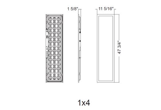 LED 1X4 Flat Panel Controls Ready 3.5mm Receptacle Lumen & Color Selectable (2500-3750Lum 3500K 4000K 5000K) UNV 120-277V 0-10V Dimmable