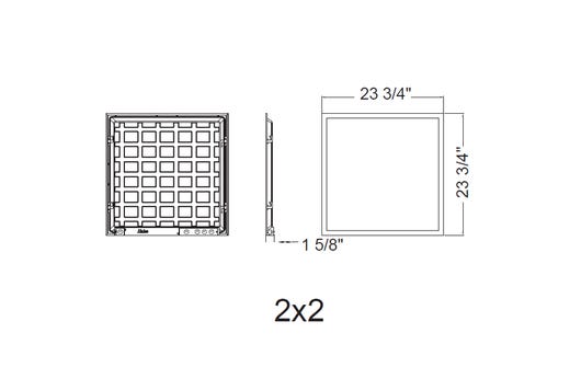 LED 2X2 Flat Panel Controls Ready 3.5mm Receptacle Lumen & Color Selectable (2500-4375Lum 3500K 4000K 5000K) UNV 120-277V 0-10V Dimmable