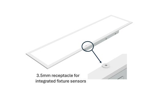 LED 1X4 Flat Panel Controls Ready 3.5mm Receptacle Lumen & Color Selectable (2500-3750Lum 3500K 4000K 5000K) UNV 120-277V 0-10V Dimmable