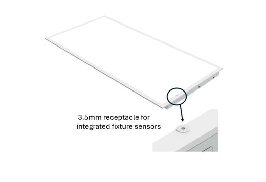 LED 2X4 Flat Panel Controls Ready 3.5mm Receptacle Lumen & Color Selectable (3750-5625Lum 3500K 4000K 5000K) UNV 120-277V 0-10V Dimmable