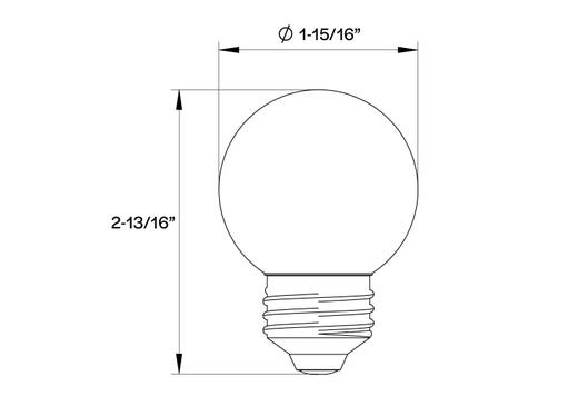 LED Filament G16.5 E26 Clear - 5.5W