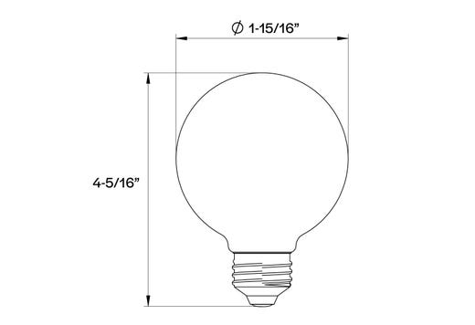 LED Filament G25 E26 Frosted - 5W