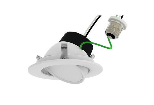 Select Gimbal Downlight 4in 8W 2700K-5000K Color Selectable 25Deg