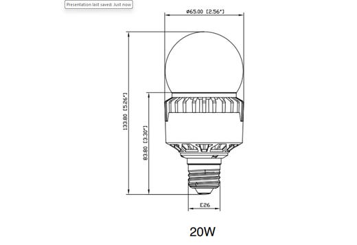 HID A-Shape Omni Retrofit Lamp - 20W - Medium (E26) Base