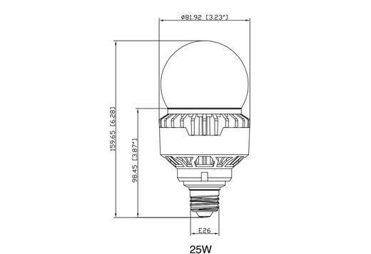 HID A-Shape Omni Retrofit Lamp - 25W - Medium (E26) Base
