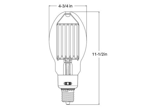 LED HID Filament ED37 Bulb Retrofit - 45/55/65W