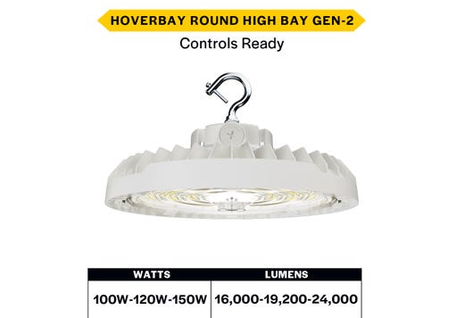HoverBay Round Highbay, Lumen Selectable (16,000-19,200-24 LED product