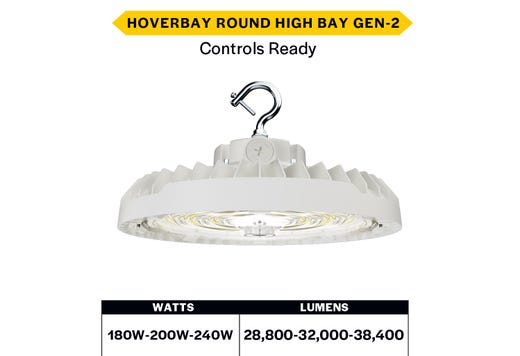 HoverBay Round Highbay, Lumen Selectable (28,800-32,000-38 LED product
