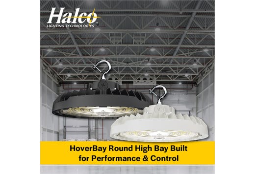 HoverBay Round Highbay, Lumen Selectable (28,800-32,000-38,400lm/180W-240W), CCT Selectable (3500K- 4000K-5000K), Beam Angle Selectable, Controls Ready Bluetooth 3.5mm Jack, Universal Voltage 120-277VAC, White Housing Gen-2