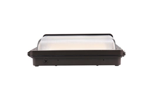 Low Profile Wall Pack Size 2 Lumen Selectable (3,900-7,800 lumens 30W-40W-50W-60W) Color Selectable 3000K-4000K-5000K Photocell-Enable/Disable 120-277VAC Bronze