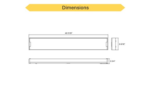 ProLED Lamp Ready Wrap Fixture 4ft 2 Lamp T8 Double End Bypass 120-277V