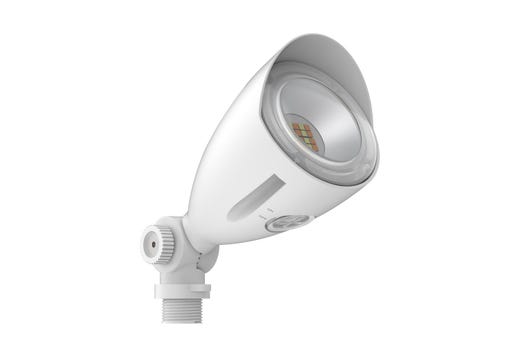 LED Mini Bullet Flood 10W CCT Selectable 3K-4K-5K 1000-1100lm 120-277VAC White Finish 60Deg Beam Angle with Optional PC