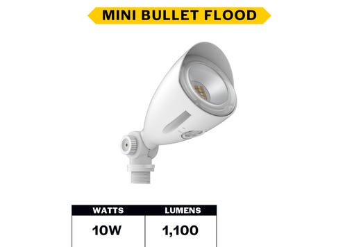 LED Mini Bullet Flood 10W CCT Selectable 3K-4K-5K 1000 lighting product image