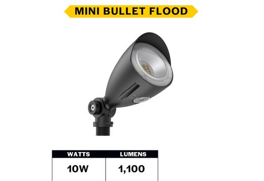LED Mini Bullet Flood 10W CCT Selectable 3K-4K-5K to 1000 LED product