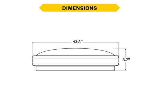 Flush Mount Modern Double Black & White Trim Ring 14" Selectable CCT 27/30/35/40/50K 21W 1400LM Plastic Lens 120V TRIAC Dimming Plastic Lens