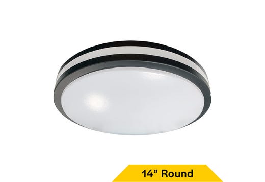 Flush Mount Modern Double Black & White Trim Ring 14" Selectable product image