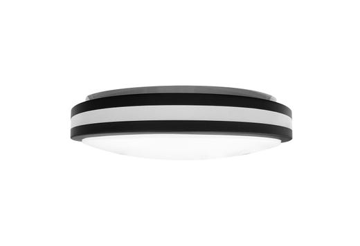 Flush Mount Modern Double Black & White Trim Ring 14" Selectable CCT 27/30/35/40/50K 21W 1400LM Plastic Lens 120V TRIAC Dimming Plastic Lens