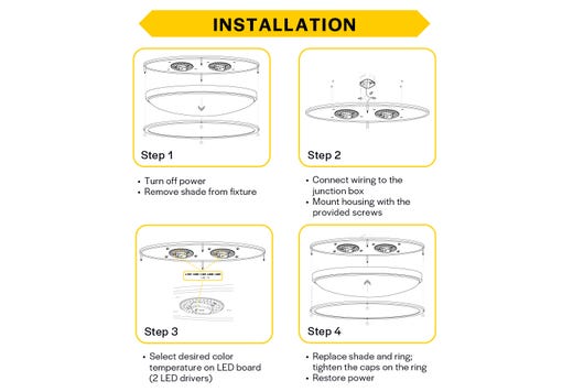 Flush Mount Large Oval Brushed Nickel Double Ring 32" Selectable CCT 27/30/35/40/50K 50W 3900LM 120V TRIAC Dimming White Plastic Lens