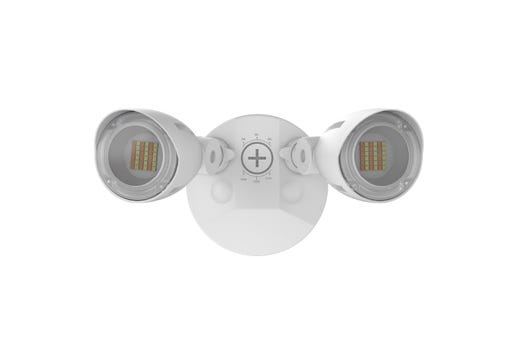 Patrol LED Security Flood Dual Heads NoMotion Sensor Lumen & CCT Selectable 10W-15W-20W 1300-2900lm 3K-4K-5K 120-277VAC White Finish