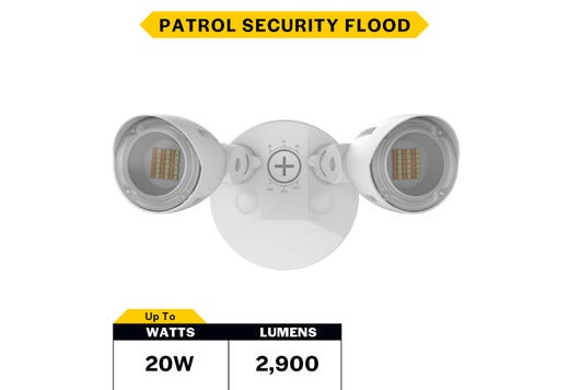 Patrol LED Security Flood Dual Heads NoMotion Sensor Lumen & CCT LED product