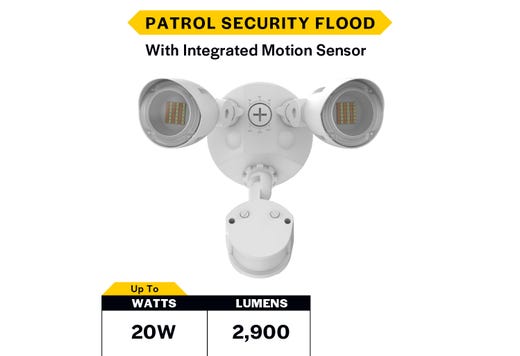 Patrol LED Security Flood Dual Heads With Motion Sensor-PC Lumen lighting product image